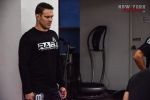 Ricardo monitoring the technique of students during the Paradise Warrior Retreat at Renzo Gracie Academy in NYC